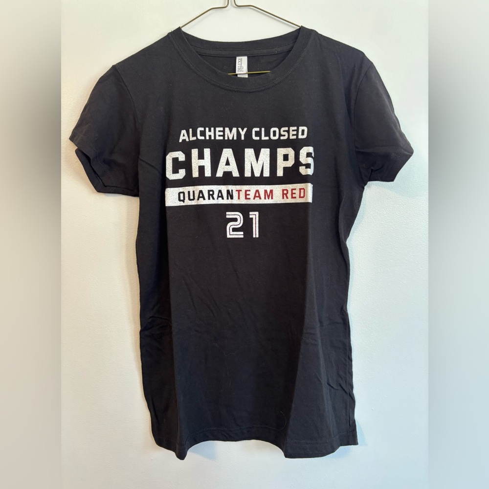 Alchemy Closed Champs QuaranTeam Red 21 Brantford Crossfit Team Short Sleeve